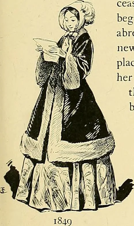 An illustration from Fashion in Paris; the various phases of feminine taste and aesthetics from 1797 to 1897, 1898, leaf 249