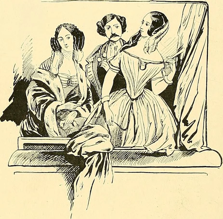 An illustration from Fashion in Paris; the various phases of feminine taste and aesthetics from 1797 to 1897, 1898, leaf 250