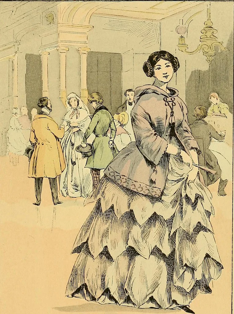 An illustration from Fashion in Paris; the various phases of feminine taste and aesthetics from 1797 to 1897, 1898, leaf 255