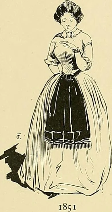 An illustration from Fashion in Paris; the various phases of feminine taste and aesthetics from 1797 to 1897, 1898, leaf 257