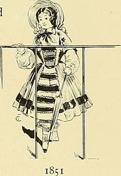 An illustration from Fashion in Paris; the various phases of feminine taste and aesthetics from 1797 to 1897, 1898, leaf 257