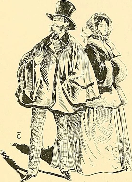 An illustration from Fashion in Paris; the various phases of feminine taste and aesthetics from 1797 to 1897, 1898, leaf 258
