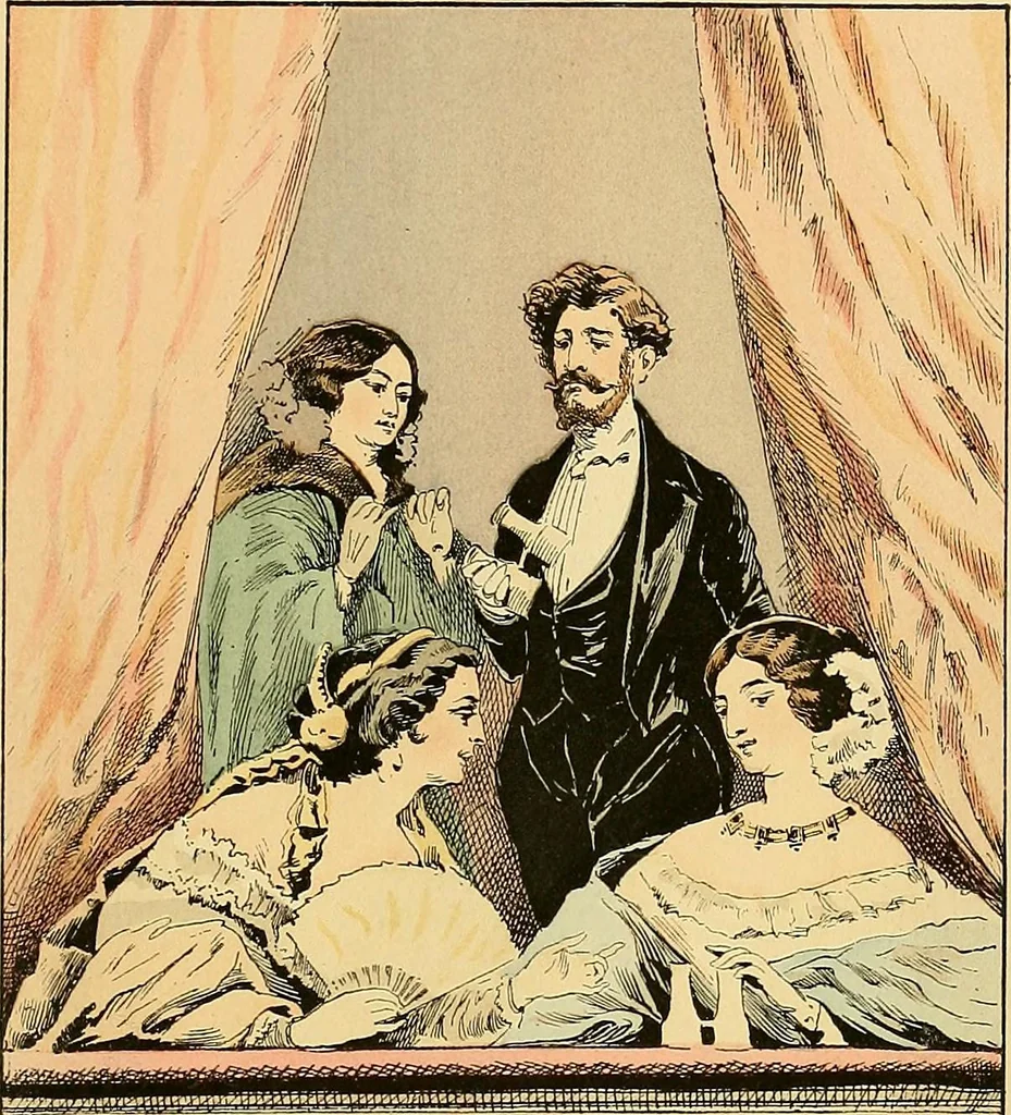 An illustration from Fashion in Paris; the various phases of feminine taste and aesthetics from 1797 to 1897, 1898, leaf 259