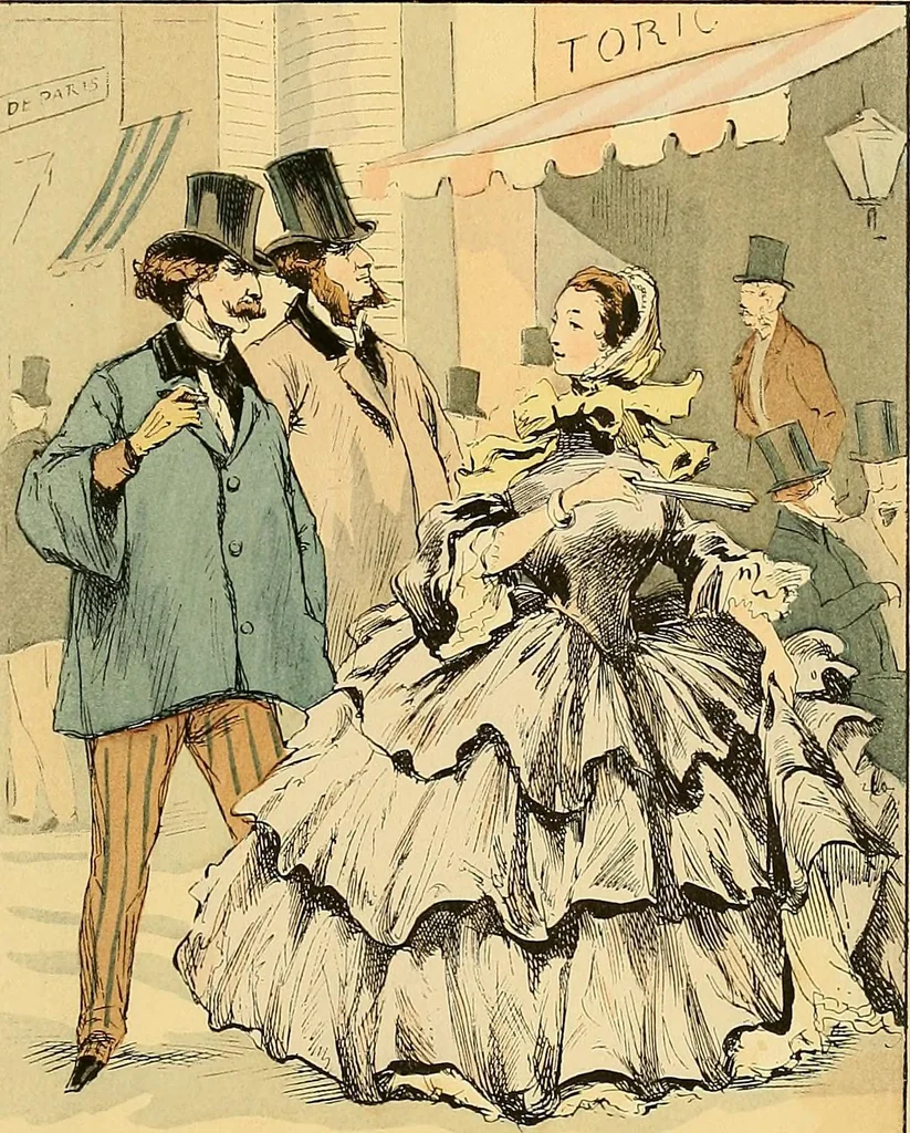 An illustration from Fashion in Paris; the various phases of feminine taste and aesthetics from 1797 to 1897, 1898, leaf 261