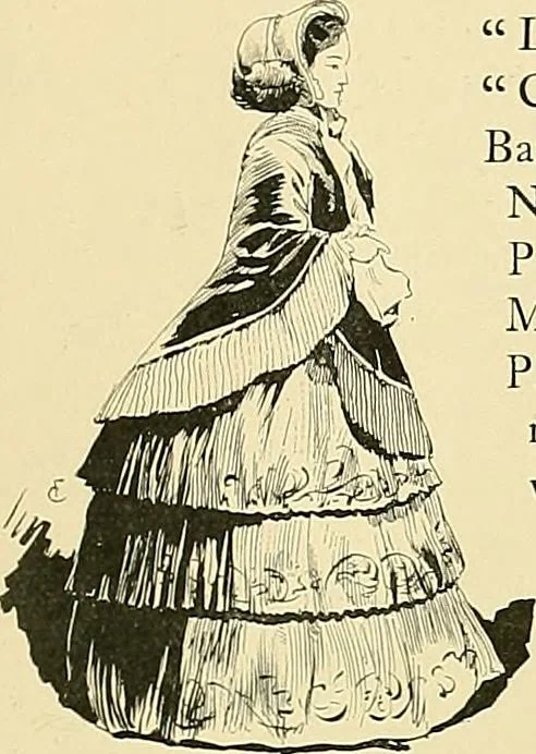 An illustration from Fashion in Paris; the various phases of feminine taste and aesthetics from 1797 to 1897, 1898, leaf 263