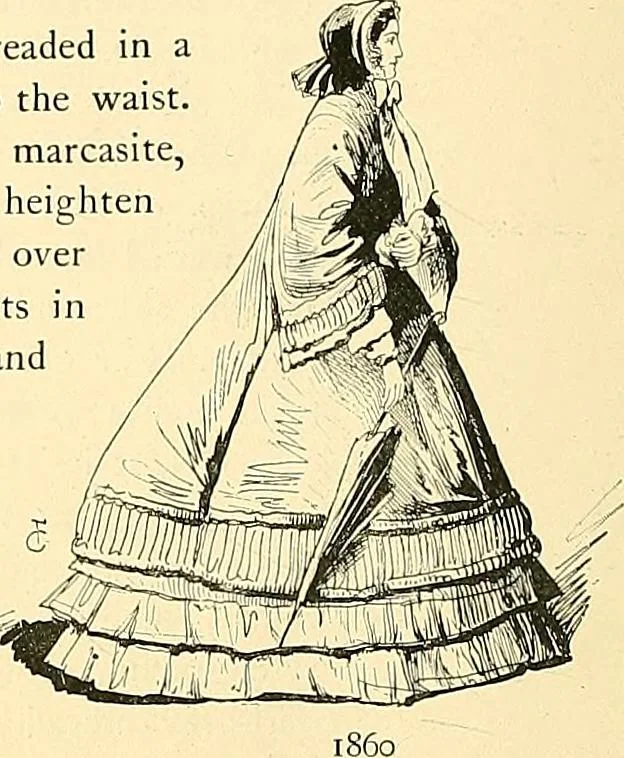 An illustration from Fashion in Paris; the various phases of feminine taste and aesthetics from 1797 to 1897, 1898, leaf 272
