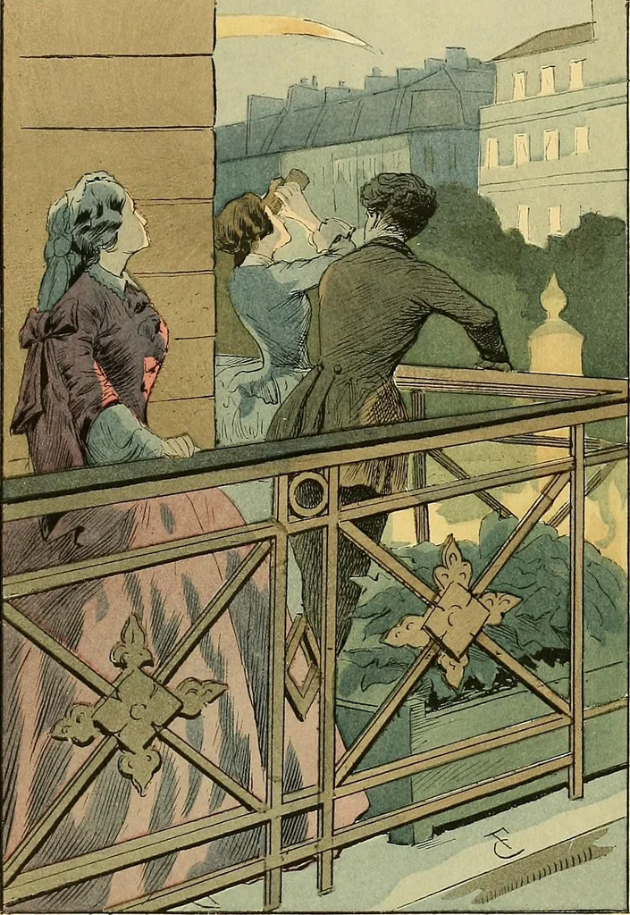 An illustration from Fashion in Paris; the various phases of feminine taste and aesthetics from 1797 to 1897, 1898, leaf 275