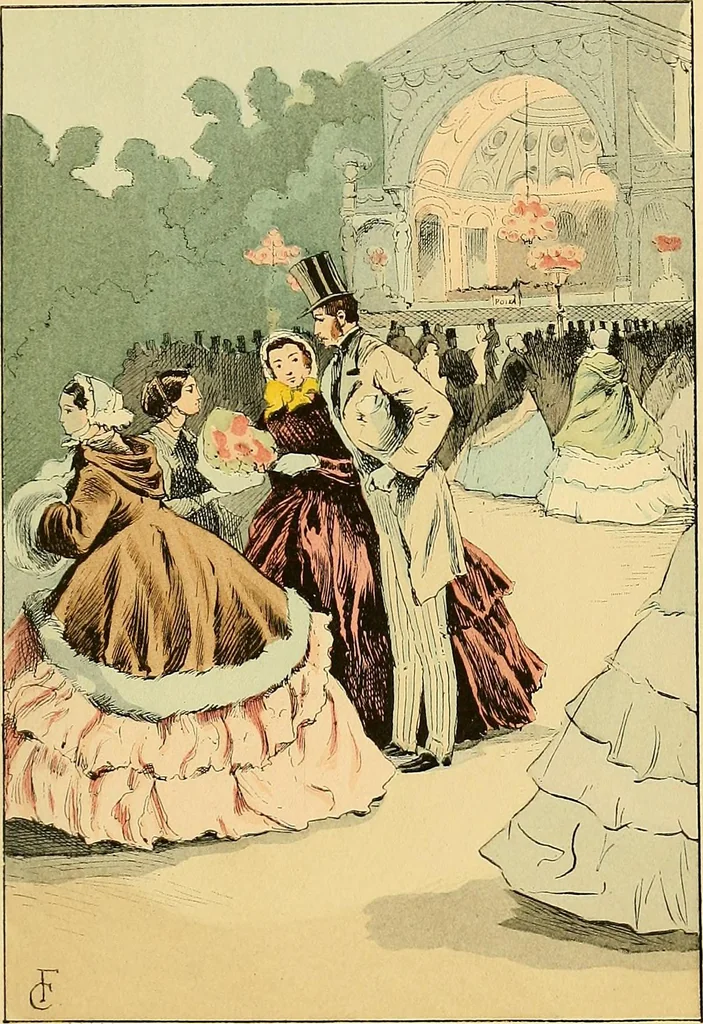 An illustration from Fashion in Paris; the various phases of feminine taste and aesthetics from 1797 to 1897, 1898, leaf 281