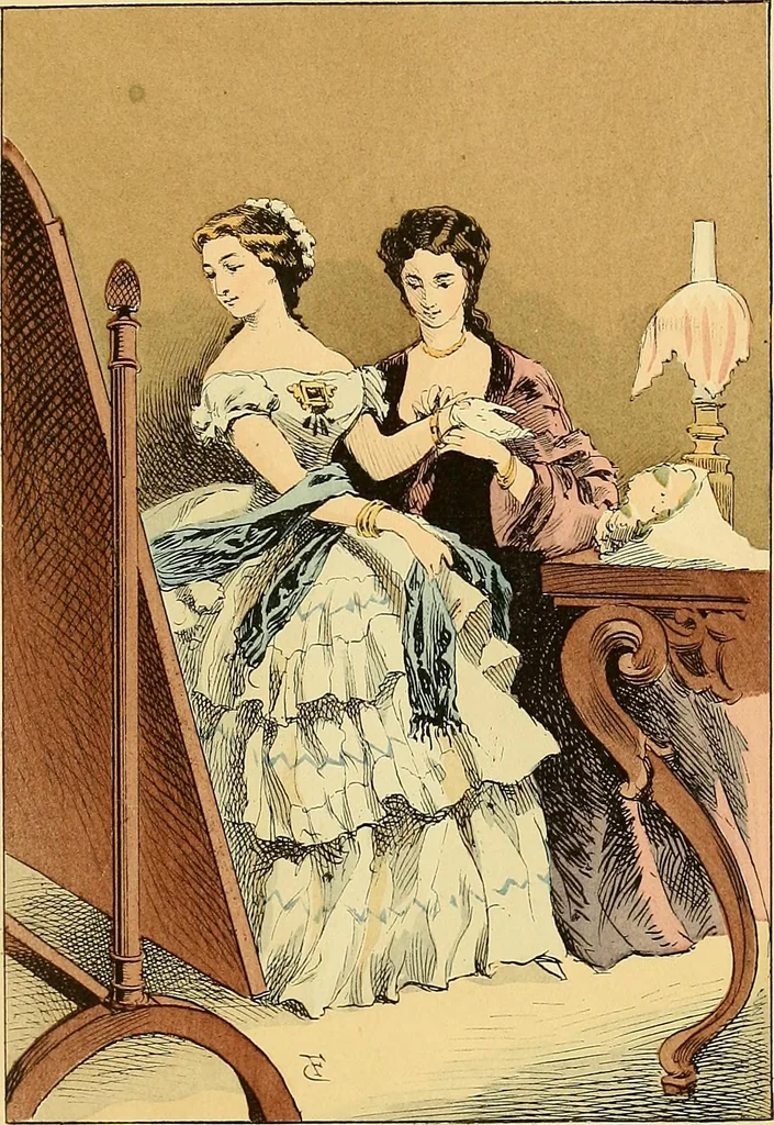An illustration from Fashion in Paris; the various phases of feminine taste and aesthetics from 1797 to 1897, 1898, leaf 283
