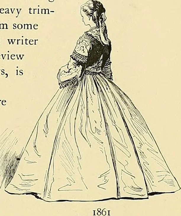 An illustration from Fashion in Paris; the various phases of feminine taste and aesthetics from 1797 to 1897, 1898, leaf 285