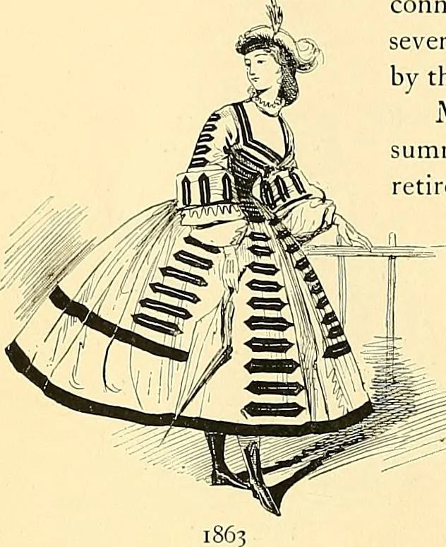 An illustration from Fashion in Paris; the various phases of feminine taste and aesthetics from 1797 to 1897, 1898, leaf 292