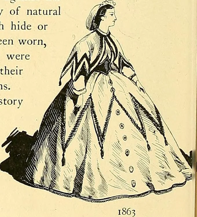 An illustration from Fashion in Paris; the various phases of feminine taste and aesthetics from 1797 to 1897, 1898, leaf 292
