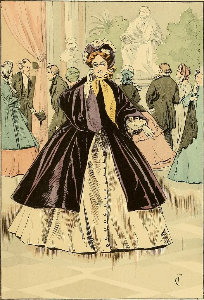 An illustration from Fashion in Paris; the various phases of feminine taste and aesthetics from 1797 to 1897, 1898, leaf 295