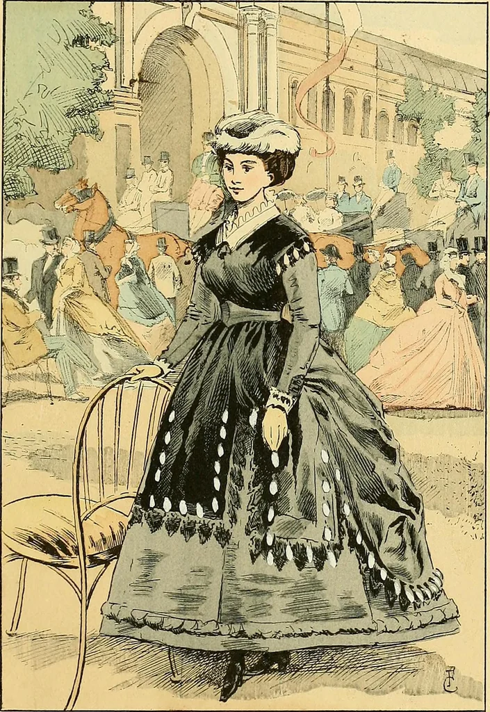 An illustration from Fashion in Paris; the various phases of feminine taste and aesthetics from 1797 to 1897, 1898, leaf 307