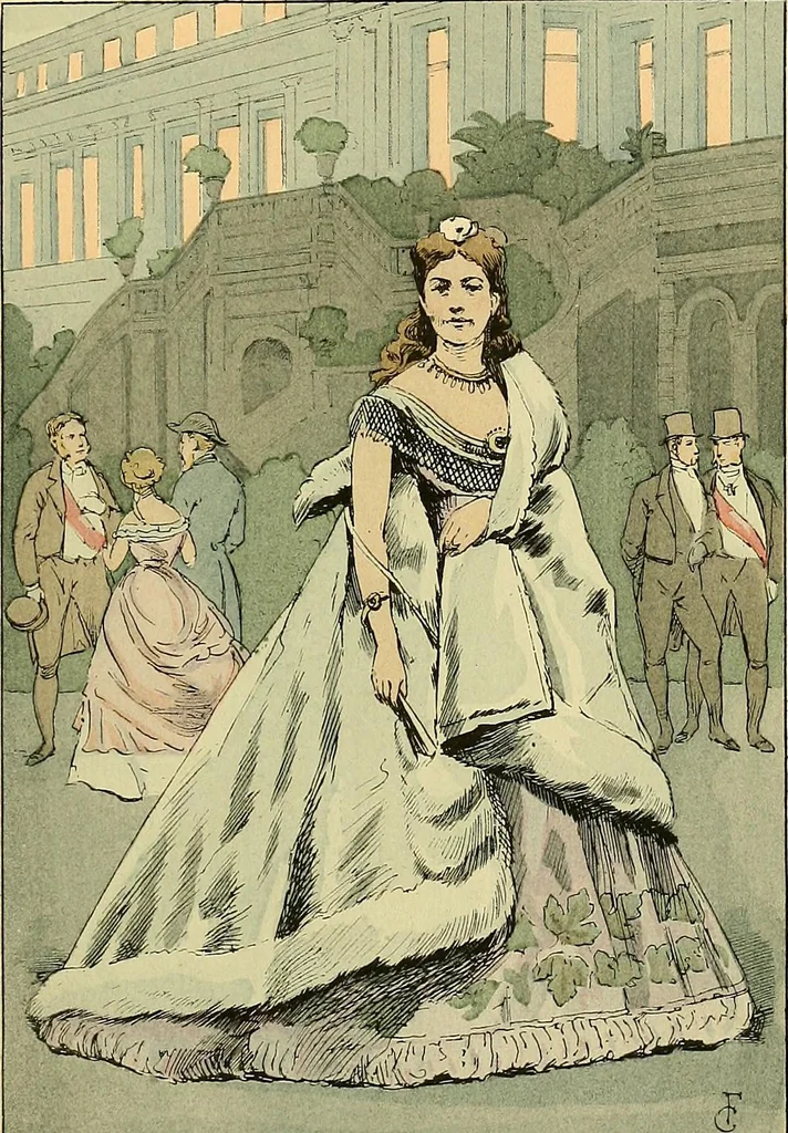 An illustration from Fashion in Paris; the various phases of feminine taste and aesthetics from 1797 to 1897, 1898, leaf 309