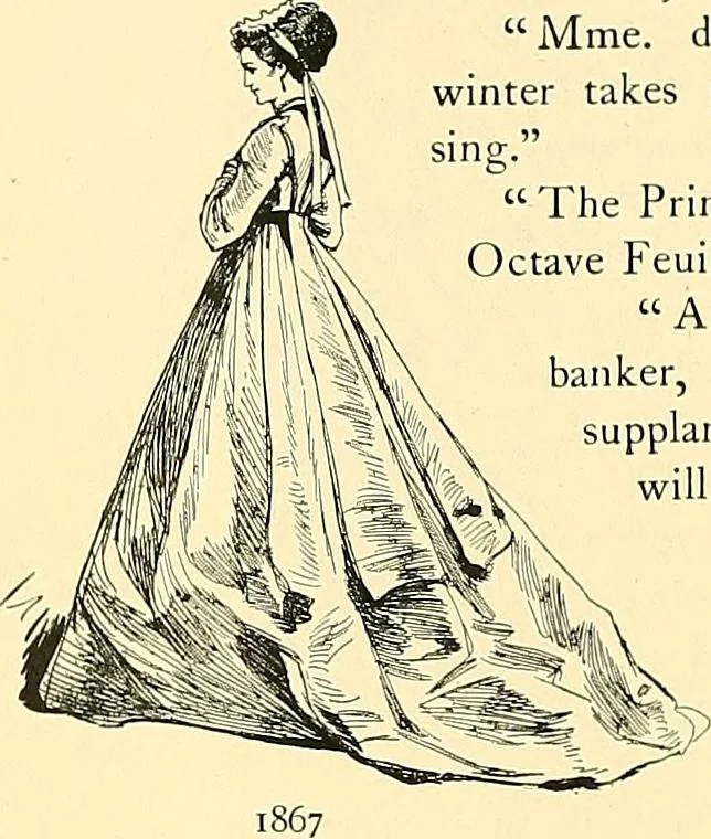 An illustration from Fashion in Paris; the various phases of feminine taste and aesthetics from 1797 to 1897, 1898, leaf 312