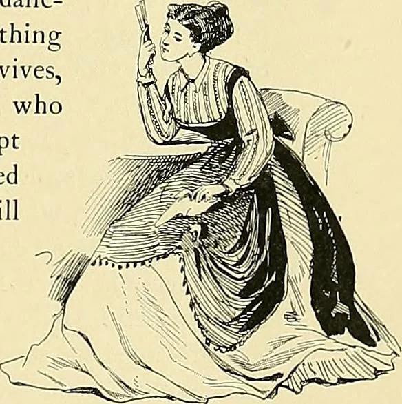 An illustration from Fashion in Paris; the various phases of feminine taste and aesthetics from 1797 to 1897, 1898, leaf 313
