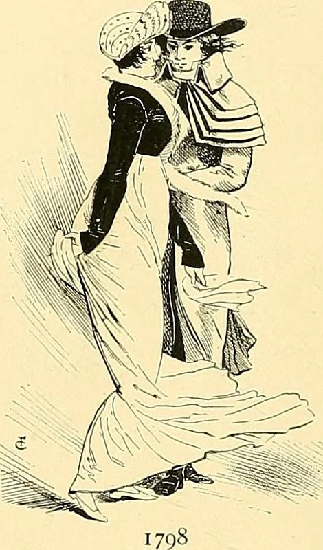 An illustration from Fashion in Paris; the various phases of feminine taste and aesthetics from 1797 to 1897, 1898, leaf 32