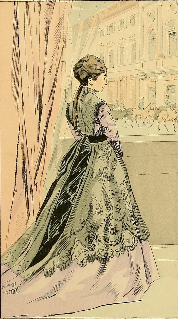 An illustration from Fashion in Paris; the various phases of feminine taste and aesthetics from 1797 to 1897, 1898, leaf 321