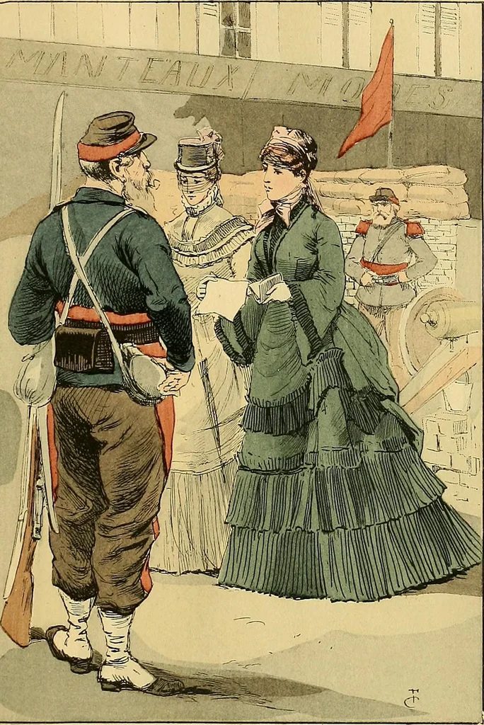An illustration from Fashion in Paris; the various phases of feminine taste and aesthetics from 1797 to 1897, 1898, leaf 331