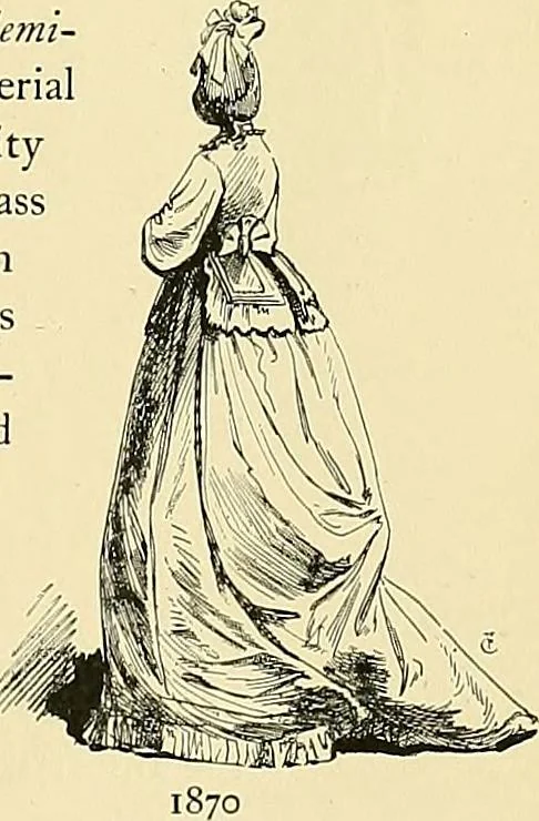 An illustration from Fashion in Paris; the various phases of feminine taste and aesthetics from 1797 to 1897, 1898, leaf 333