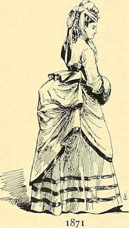 An illustration from Fashion in Paris; the various phases of feminine taste and aesthetics from 1797 to 1897, 1898, leaf 334