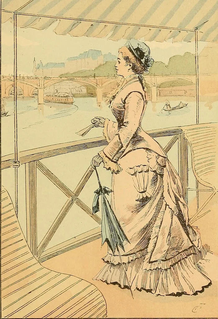 An illustration from Fashion in Paris; the various phases of feminine taste and aesthetics from 1797 to 1897, 1898, leaf 345