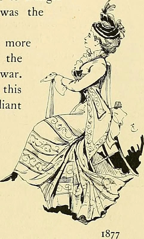 An illustration from Fashion in Paris; the various phases of feminine taste and aesthetics from 1797 to 1897, 1898, leaf 347