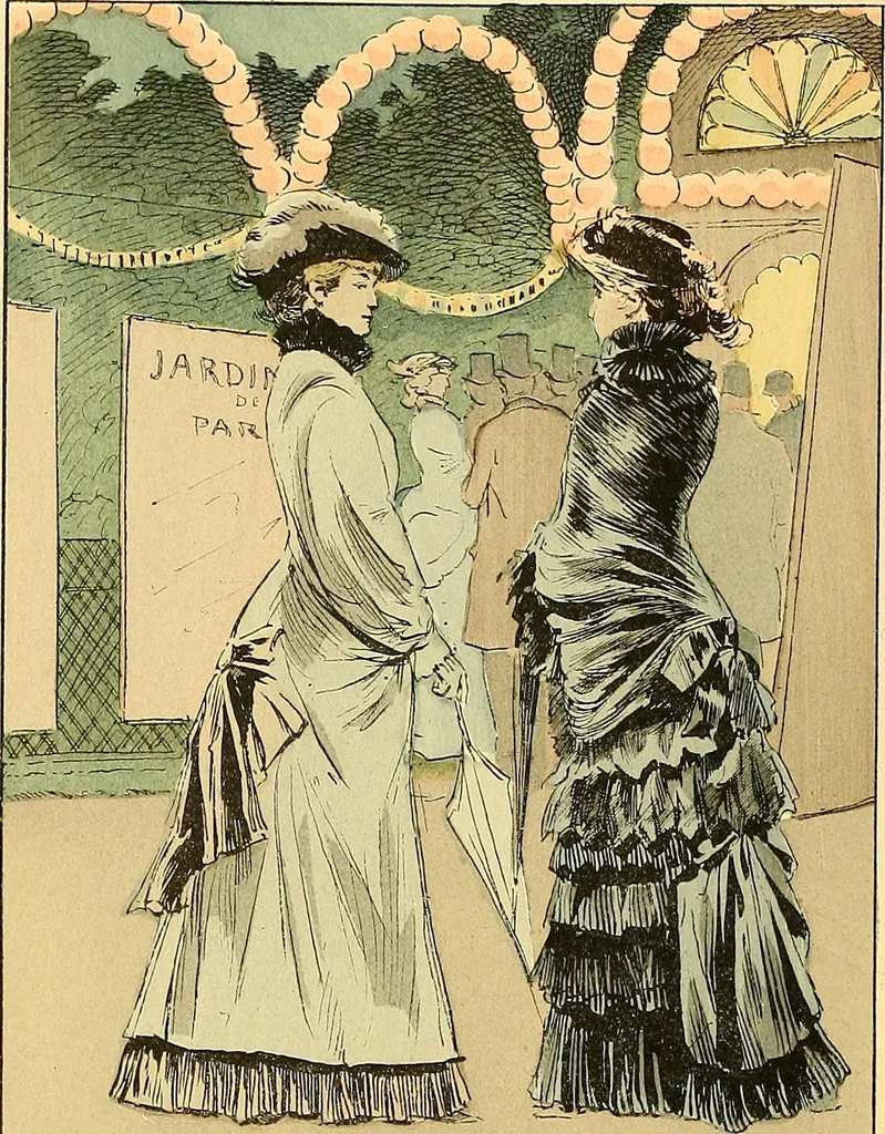 An illustration from Fashion in Paris; the various phases of feminine taste and aesthetics from 1797 to 1897, 1898, leaf 354