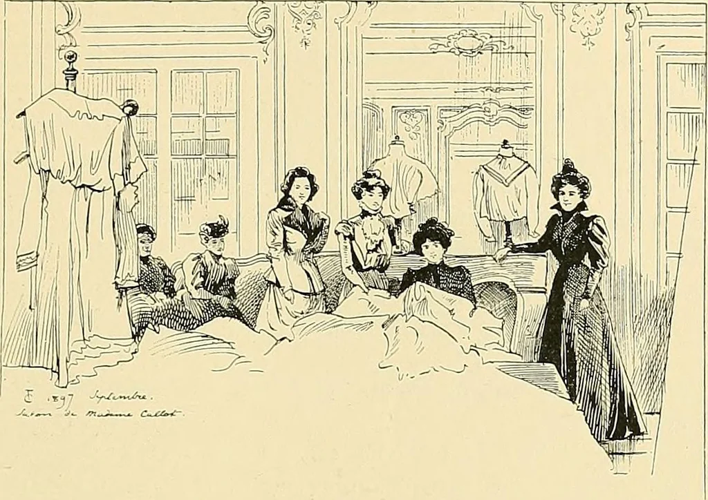 An illustration from Fashion in Paris; the various phases of feminine taste and aesthetics from 1797 to 1897, 1898, leaf 369