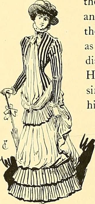 An illustration from Fashion in Paris; the various phases of feminine taste and aesthetics from 1797 to 1897, 1898, leaf 370