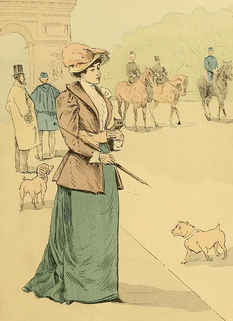 An illustration from Fashion in Paris; the various phases of feminine taste and aesthetics from 1797 to 1897, 1898, leaf 375
