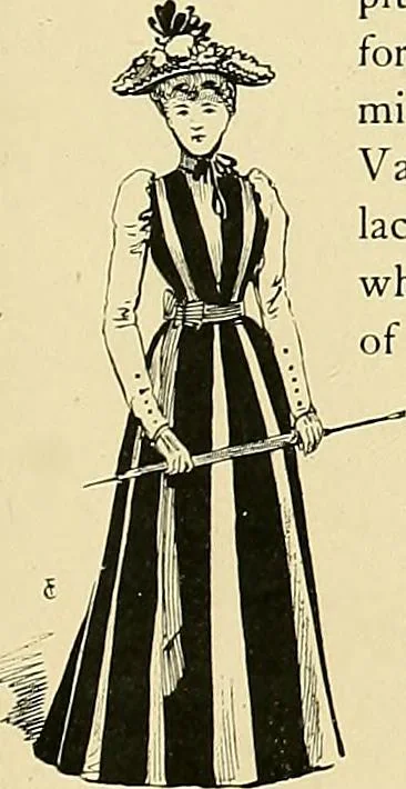 An illustration from Fashion in Paris; the various phases of feminine taste and aesthetics from 1797 to 1897, 1898, leaf 381
