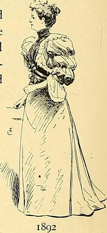 An illustration from Fashion in Paris; the various phases of feminine taste and aesthetics from 1797 to 1897, 1898, leaf 388