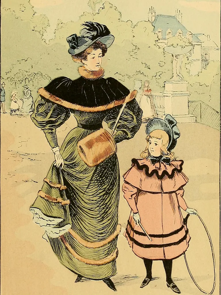 An illustration from Fashion in Paris; the various phases of feminine taste and aesthetics from 1797 to 1897, 1898, leaf 389