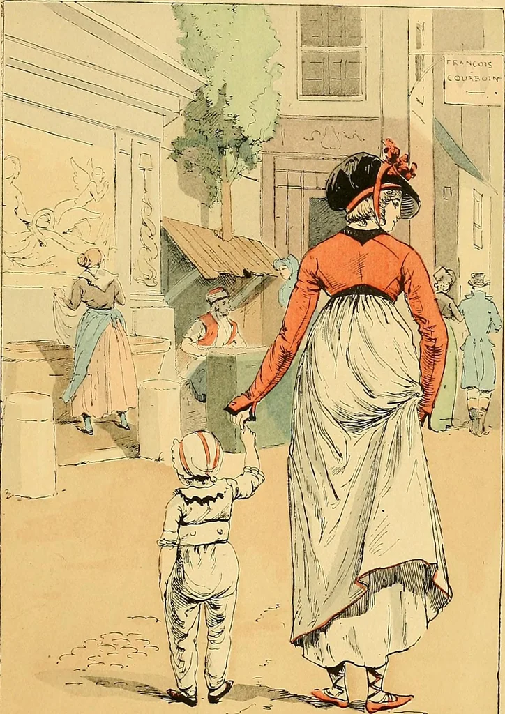 An illustration from Fashion in Paris; the various phases of feminine taste and aesthetics from 1797 to 1897, 1898, leaf 39