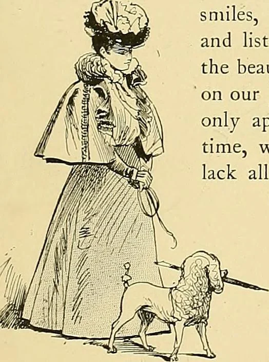 An illustration from Fashion in Paris; the various phases of feminine taste and aesthetics from 1797 to 1897, 1898, leaf 399
