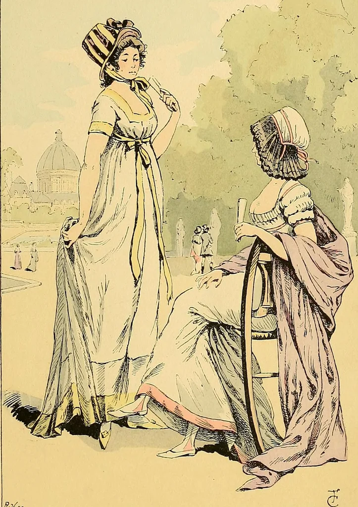 An illustration from Fashion in Paris; the various phases of feminine taste and aesthetics from 1797 to 1897, 1898, leaf 47