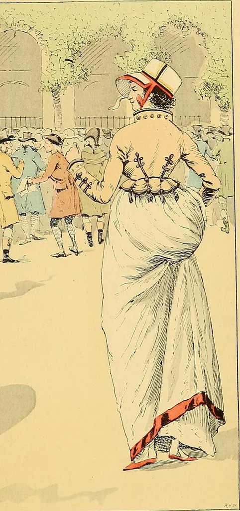 An illustration from Fashion in Paris; the various phases of feminine taste and aesthetics from 1797 to 1897, 1898, leaf 51