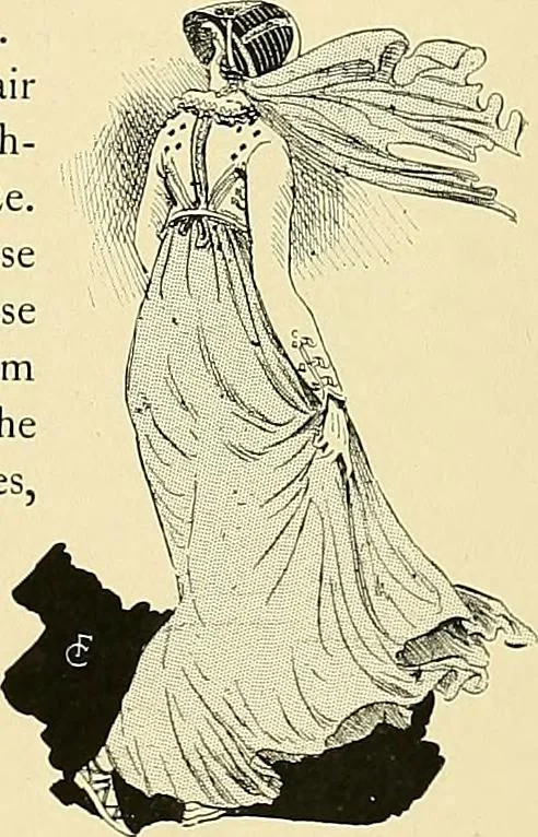 An illustration from Fashion in Paris; the various phases of feminine taste and aesthetics from 1797 to 1897, 1898, leaf 53