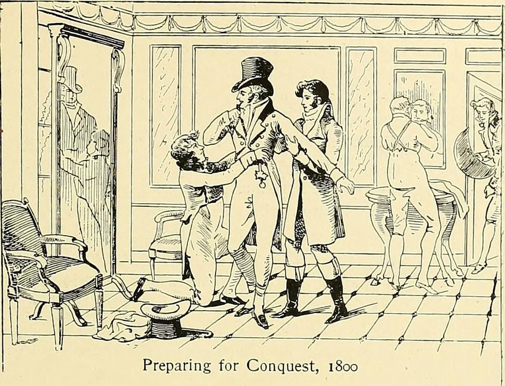 An illustration from Fashion in Paris; the various phases of feminine taste and aesthetics from 1797 to 1897, 1898, leaf 63
