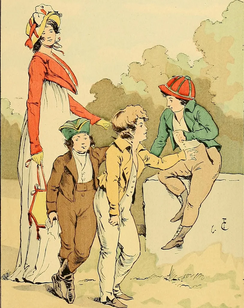 An illustration from Fashion in Paris; the various phases of feminine taste and aesthetics from 1797 to 1897, 1898, leaf 69