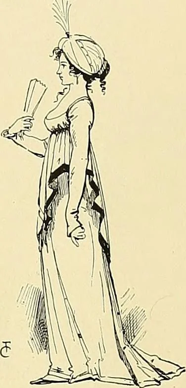 An illustration from Fashion in Paris; the various phases of feminine taste and aesthetics from 1797 to 1897, 1898, leaf 77