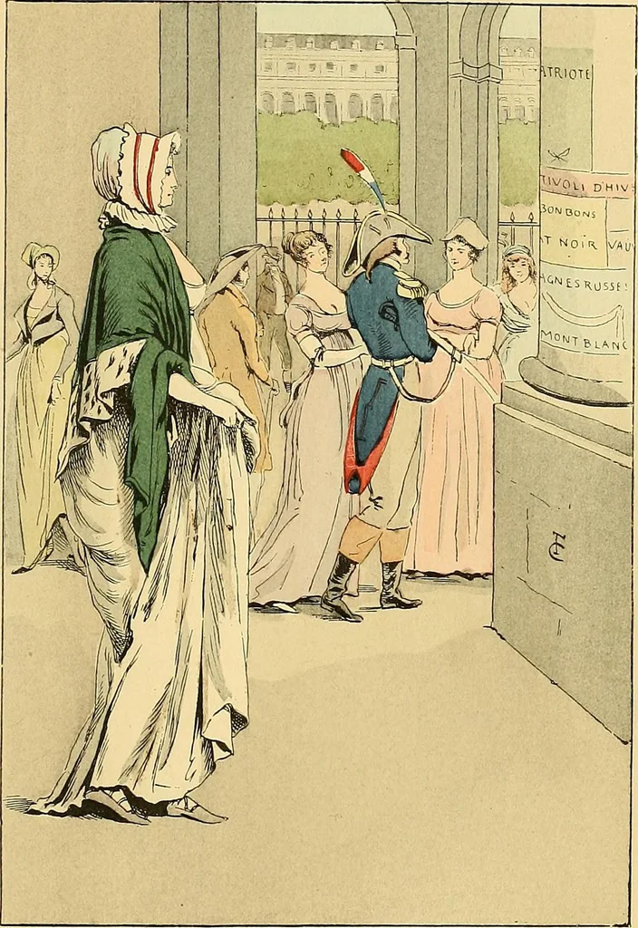 An illustration from Fashion in Paris; the various phases of feminine taste and aesthetics from 1797 to 1897, 1898, leaf 79