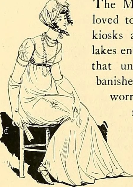 An illustration from Fashion in Paris; the various phases of feminine taste and aesthetics from 1797 to 1897, 1898, leaf 92