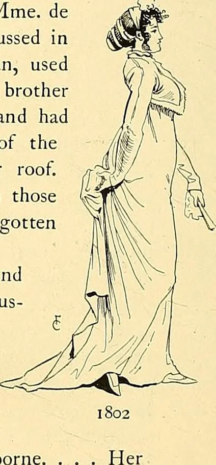 An illustration from Fashion in Paris; the various phases of feminine taste and aesthetics from 1797 to 1897, 1898, leaf 92