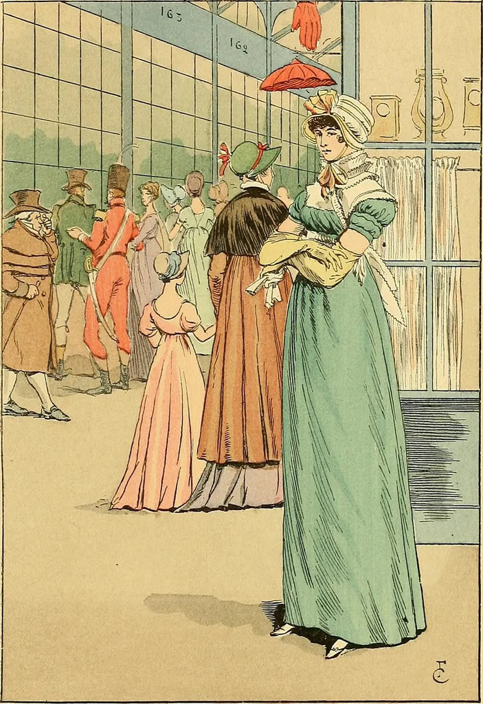 An illustration from Fashion in Paris; the various phases of feminine taste and aesthetics from 1797 to 1897, 1898, leaf 93