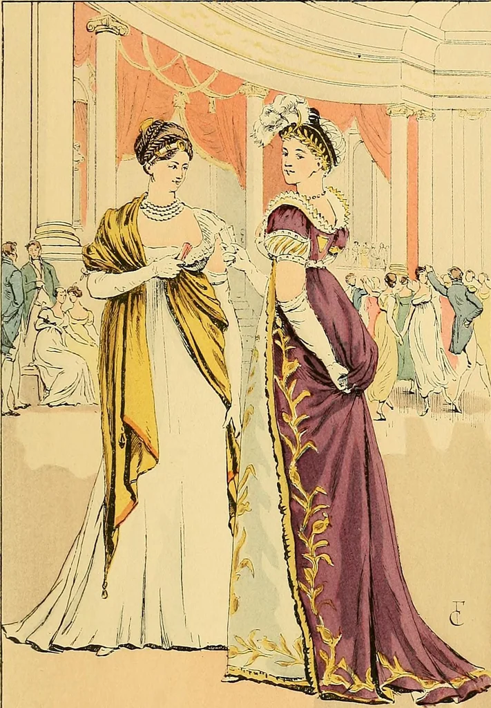 An illustration from Fashion in Paris; the various phases of feminine taste and aesthetics from 1797 to 1897, 1898, leaf 95