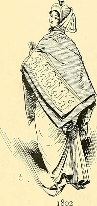 An illustration from Fashion in Paris; the various phases of feminine taste and aesthetics from 1797 to 1897, 1898, leaf 98