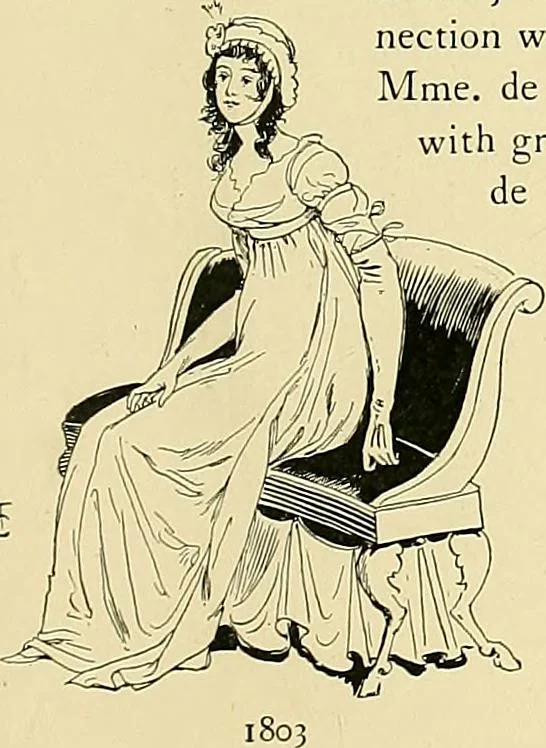 An illustration from Fashion in Paris; the various phases of feminine taste and aesthetics from 1797 to 1897, 1898, leaf 99